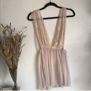 H&M pink lace slip